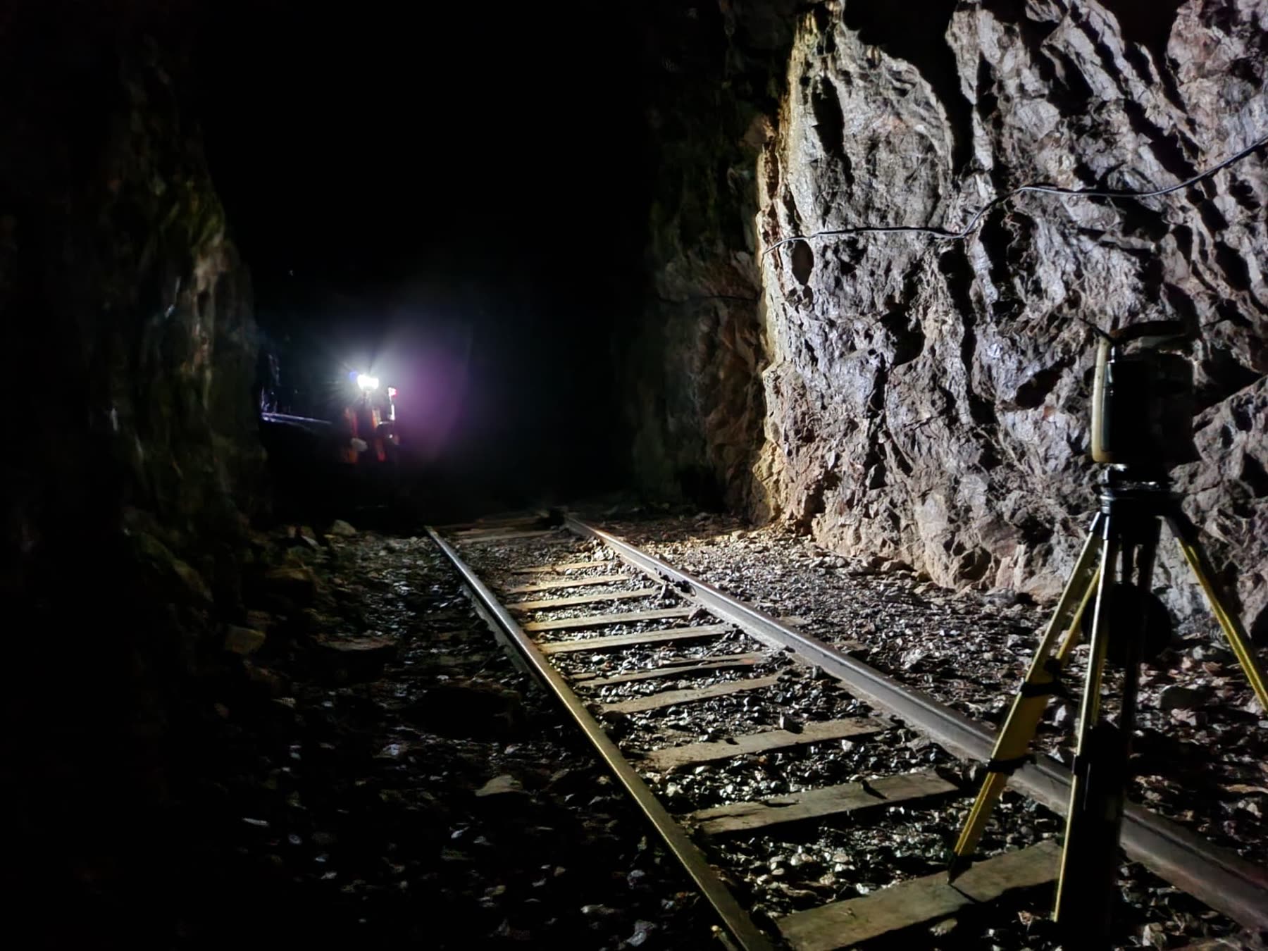 Sortie d'un tunnel relevé par scan 3D